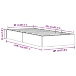 vidaXL Cadre de lit ottoman avec rangement Blanc 100 x 200 cm