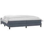 vidaXL Sommier à lattes de lit et matelas gris foncé 180x210cm velours