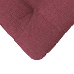 vidaXL Coussins de siège 4 pc Tissu Bordeaux 40 x 40 x 12 cm