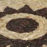 vidaXL Tapis fait à la main Jute avec imprimé marron foncé 150 cm