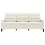 vidaXL Canapé à 3 places Crème 180 cm Velours