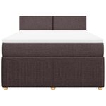 vidaXL Sommier à lattes de lit avec matelas Marron foncé 160x200 cm