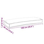 vidaXL Coussins de palette pour banc 2 pièces motif de feuilles 100x40x8 cm en tissu Oxford