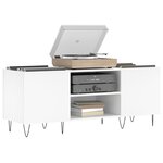 vidaXL Armoire à disques blanc 121x38x48 cm bois d'ingénierie