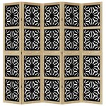 vidaXL Cloison de séparation 5 panneaux marron noir paulownia massif