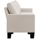 Vidaxl canapé à 5 places crème tissu