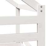 vidaXL Lit superposé et échelle et toit blanc 80x200cm bois pin massif