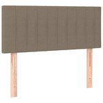 vidaXL Sommier à lattes de lit avec matelas taupe 120x190 cm tissu