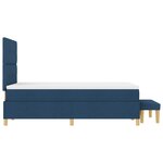 vidaXL Lit à Ressorts avec Matelas & Banc Bleu 120x200 cm Tissu