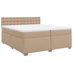 vidaXL Sommier à lattes de lit avec matelas Cappuccino 200x200 cm