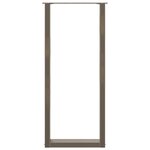 vidaXL Pieds de table de bar en U 2 pièces Acier naturel 40 x (110-111) cm Acier