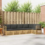 vidaXL Ensemble de canapés d'extérieur 6 Pièces Blanc et anthracite