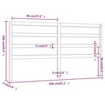 vidaXL Tête de lit Blanc 206x4x100 cm Bois massif de pin