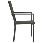 vidaXL Chaises de jardin lot de 2 Textilène et acier Noir anthracite