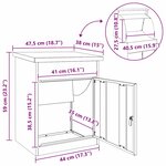 vidaXL Boîte de dépôt de colis Rouillé 44 x 35 x 59 cm