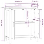 vidaXL Buffet Noir 62x38x70 cm Bois d'ingénierie
