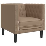vidaXL Ensemble de canapé Chesterfield 3 Pièces cappuccino similicuir
