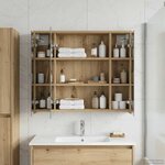 vidaXL Armoire Miroir de Salle de Bain Chêne artisan