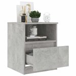 vidaXL Tables de chevet 2 Pièces gris béton 40x40x50 cm bois d'ingénierie
