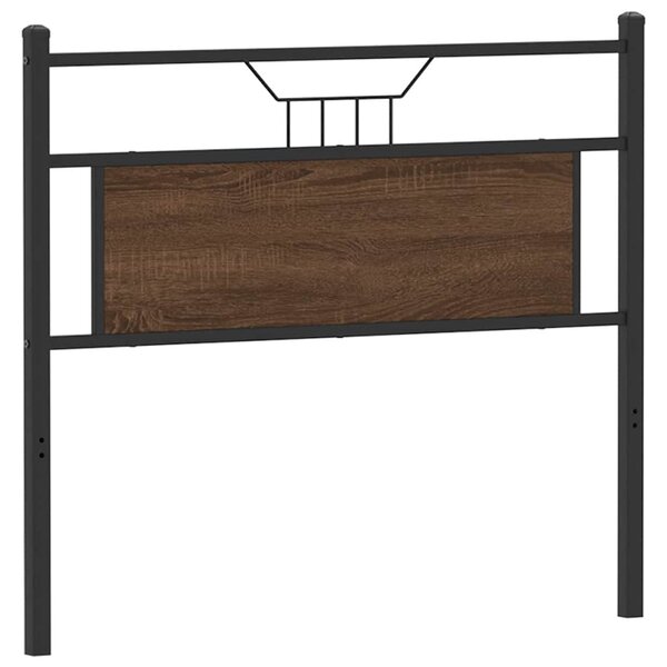 vidaXL Tête de lit de remplacement chêne marron 107 cm bois d'ingénierie et acier