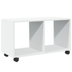 vidaXL Armoire à roulettes blanc 72x33x42 5 cm bois d'ingénierie