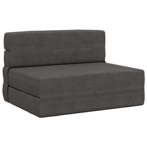 vidaXL Canapé-lit pliable Gris foncé 70 x 72 x 60 cm Tissu