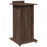 vidaXL Pupitre et roues et tiroir chêne marron bois d'ingénierie