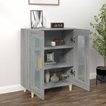 vidaXL Buffet sonoma gris 69 5x34x90 cm bois d'ingénierie