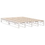 vidaXL Cadre de lit sans matelas blanc 135x190 cm bois de pin massif