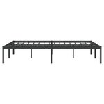 vidaXL Cadre de lit métal noir 140x190 cm