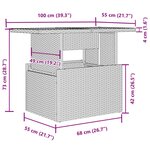 vidaXL Salon de jardin avec coussins 2 Pièces noir résine tressée acacia