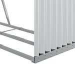 vidaXL Porte-bûches argenté 120x45x140 cm acier galvanisé