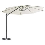 vidaXL Parasol avec base portable Sable