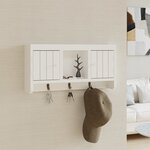 vidaXL Armoire à clés Blanc 40x8 5x20 cm Bois d'ingénierie et acier