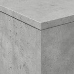 vidaXL Table basse avec lumières LED gris béton 50x50x40 cm