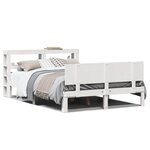 vidaXL Cadre de lit avec tête de lit blanc 140x200 cm bois pin massif