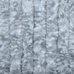 vidaXL Rideau anti-mouches blanc et gris 100x230 cm chenille
