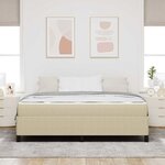 vidaXL Cadre de lit avec matelas Gris Vert Clair 180 x 200 cm tissu