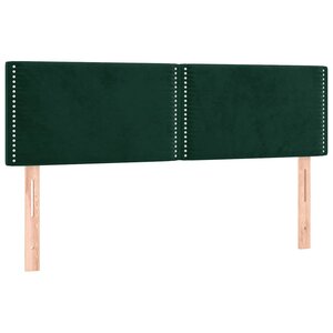 vidaXL Têtes de lit 2 Pièces Vert foncé 72x5x78/88 cm Velours