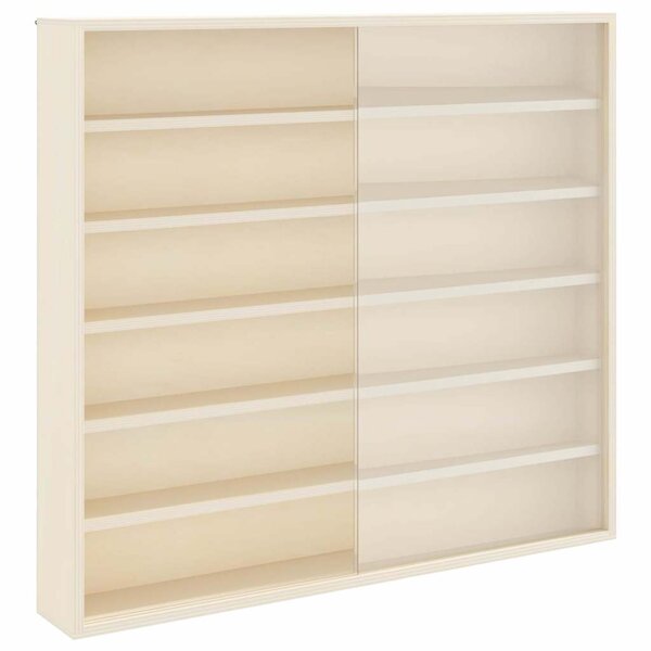vidaXL Vitrine Murale avec étagère Beige 60 x 8 5 x 54 cm Contreplaqué