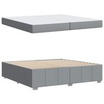 vidaXL Cadre de lit avec matelas Gris clair 200 x 200 cm tissu