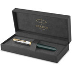 Stylo plume haut de gamme Parker 51 Premium  Vert forêt  Plume fine  Cartouches d'encre bleue et noire  coffret cadeau