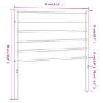 vidaXL Tête de lit métal blanc 80 cm