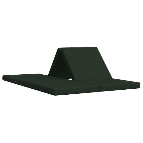 vidaXL Canapé-lit pliable 140 x 67 x 45 cm Vert foncé