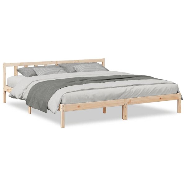 vidaXL Cadre de lit extra long sans matelas 200x220 cm bois massif pin