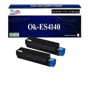 T3AZUR - 2x Toners compatibles avec Oki Executive ES4140  ES4160  ES4180