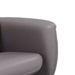 vidaXL Fauteuil inclinable de massage avec repose-pied gris similicuir