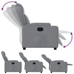 vidaXL Fauteuil inclinable Gris clair Tissu