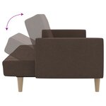 vidaXL Canapé-lit à 2 places taupe tissu