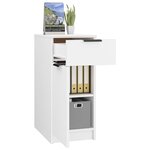 vidaXL Armoire de bureau Blanc 33 5x50x75 cm Bois d'ingénierie